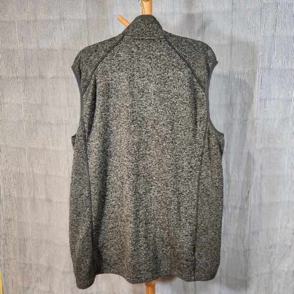 Eddie Bauer Quest $60 TXL Gray Heather Fleece Full Zip Pockets Sweater Vest - Picture 7 of 11